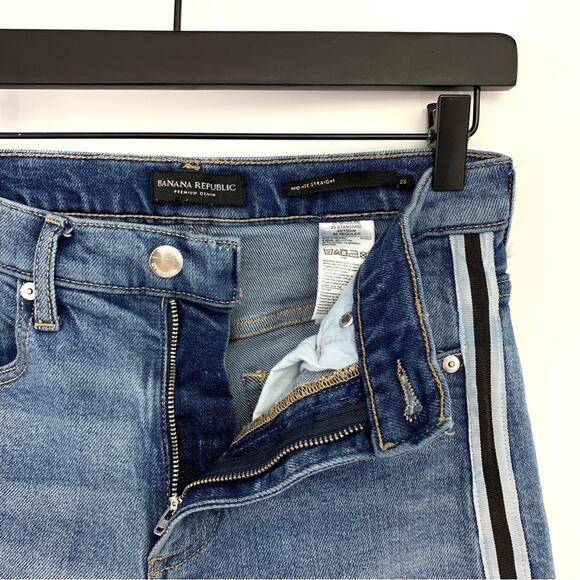 BANANA REPUBLIC Mid Rise Straight Jean Blue Wash 25 - Picture 5 of 10